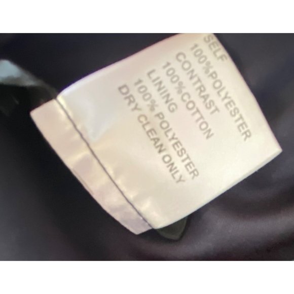 Tadashi Shoji Navy Chiffon Pleated V-Neck Sheath Dress Size 8 Style‎ OC353M - Picture 11 of 11